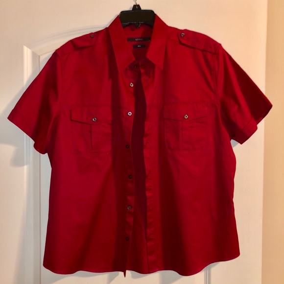 red gucci button up
